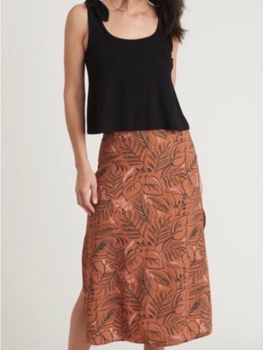 Marine Layer Sierra Foliage Midi Skirt